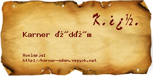 Karner Ádám névjegykártya